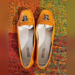 MK Orange Leather Loafers